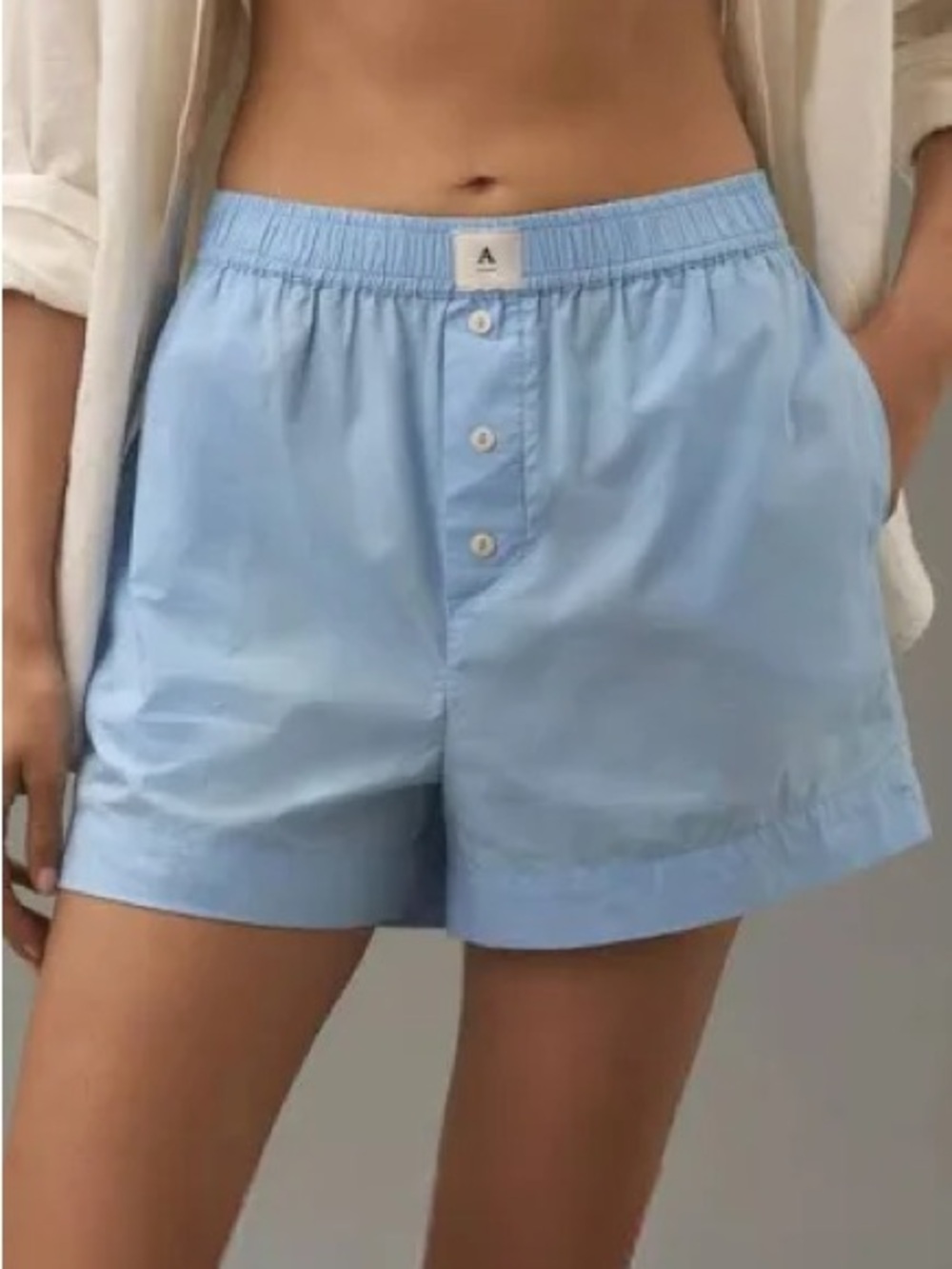 Anthropologie Cotton Boxer-Style Shorts XL